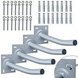 LZQ 4X Reifenhalter Wandhalterung Autoreifen Halterung Felgenhalter-Set inkl. Montage Schraubensatz, Felgen Wandhalter belastbar bis 50kg Grau