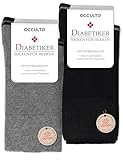 Occulto 10 Paar Diabetikersocken für Herren ohne Naht ohne Gummibund aus Baumwolle 4 Paar Schwarz | 3 Paar Dunkelgrau | 3 Paar Hellgrau 43-46