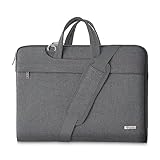 Voova Laptoptasche 17 17,3 17.3 Zoll Leicht Laptop Tasche Notebook Computertasche Kompatibel Macbook Dell Acer ASUS Hp Lenovo Wasserdicht Stoßfest Schultergurt Versteckbarer Griff Damen Herren Grau