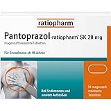 Pantoprazol-ratiopharm SK 20 mg magensaftresistente Tabletten: Säureblocker bei Sodbrennen, 14 Tabletten