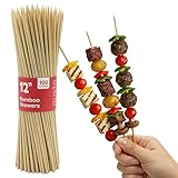 Comfy Package [30,5 cm - 100 Stück] Bambus-Holzspieße für Shish Kabob, Grillen, Obst, Vorspeisen und Cocktails