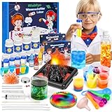 56 Experimentierset für Kinder - Schul-Labor-Experimentierkästen, Bildungsspielzeug für Jungen und Mädchen im Alter von 3 bis 9 Jahren, Kristalle züchten, Regenbogenregen erzeugen