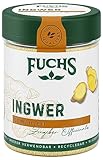 Fuchs Gewürze - Ingwer gemahlen - süßlich-scharfer Geschmack für Fisch, Fleisch, Gemüse und Marmeladen - natürliche Zutaten - 50 g in wiederverwendbarer, recyclebarer Dose