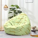 Odot Sitzsack, Bienendruck Sitzsack Bezug, Sitzsack Bezug Ohne Füllung, Komfortabler Abnehmbarer Bean Bag, Outdoor Sitzsack für Indoor Outdoor Living Room Decor (Grün,S(70x80cm))