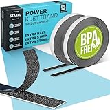 STARKL® Klettband Selbstklebend Schwarz - 5m x 10mm - BPA Frei - Extra Stark u. Extra Schmal - Klettverschluss Selbstklebend - Doppelseitiges Klettband für Innen und Außen