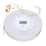 Tragbarer CD Player mit Lautsprecher, Bluetooth Desktop CD Player,Wiederaufladbarer CD Player, Integriertes Mikrofon,Anti Skip & Memory Wiedergabe,Unterstützt Auf nahme auf U
