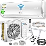 Kältebringer Split Klimaanlage - 12000 BTU (3,4 kW) - Klimagerät mit Heizfunktion, WiFi & App, bis 55qm, sehr leise - 5m Kupferleitung, Kältemittel R32, Montagematerial, Wandhalterung
