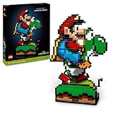 LEGO Super Mario World: Mario & Yoshi Nintendo Set zum Sammeln, pixelige Figuren, Modell zum Bauen und Ausstellen, Wohn-Deko und Sammlerstück, Modellbausatz und Geschenk für Erwachsene Fans 71438