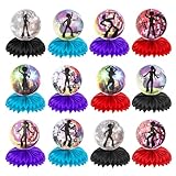 12 Stück 70er Party Waben Tischdekoration Disco Deko Tischaufsätze Dancing Queen Party Tischmittelstücke Disco deko 70er 80er 90er Thema Party Dekorationen 1970er Disko Party Mittelstücke für Tisch