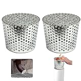 Dachrinnen Laubschutz Edelstahl,2 Stück Regenrinnen Laubschutz 90-110mm,Dachrinne Laubfänger Fallrohrschutz,Laubfangkorb, Laubfang Regenrinne für Flachdachablauf,Abflüsse und Fallrohre,Dachrinne Sieb