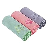 SUMEINA Handtuch Hunde, Großer Weich Hundehandtuch Hunde Bademantel Microfiber Schnelltrocknend Warm Haustierhandtuch für Hunde Katzen 100 * 50 cm