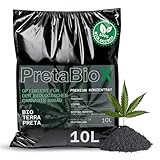 PretaBioX Terra Preta Bodenverbesserer - Fruchtbare Grow Erde Cannabis Dünger durch aktivierte Pflanzenkohle - für üppige Blüten und beste Erträge von Hanf-Plfanzen - Universaldünger (10l)