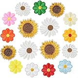 Wanmu 17 Stück Flicken zum Aufbügeln, Blumen Aufnäher Bügelflicken Reparatur Patches Bestickte Aufnäher Bügelbilder Aufbügelbilder Bügelaufkleber Kleidung für Kleidung Hüte Rucksäcke Kostüm