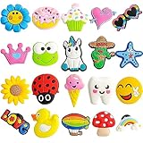 homenatur Anstecknadeln für Crocs Sanitär-Clogs – 20 Stück – dekorative Pins – Schuhanhänger – Zubehör und Verzierungen für Schuhe – Damen Herren Kinder – Gesundheit Gastgewerbe – Arbeit Friseur,