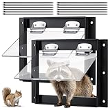 Hicarer Waschbär-Einweg-Tür, kontaktlose Waschbär-Falle für Dachböden, unter Decks, Kaminen, Ergebnisse in 24-72 Stunden, einfach zu installieren, hundefest, ideal für Eichhörnchen, Stinktiere