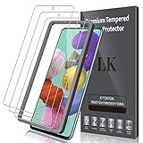 LK 3 Stück Schutzfolie Kompatibel mit Samsung Galaxy A51, 9H Härte Galaxy A51 schutzfolie, HD Klar A51 Schutzfolie, Kratzen Blasenfrei 2.5D Rand Einfacher Montage