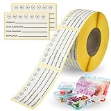 600 professionelle Gefrierschrank-Etiketten auf der Rolle, Lebensmittelsicherheit, ideal für Zuhause und Gastronomie (wesentliches Format)