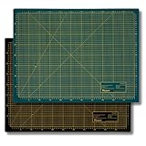 Victor Schneidematte Grün Schwarz 45x60cm 3-lagig Schneidematte A2 selbstheilend - Bastelunterlage - Schneideunterlage - Schnittmatte - Schreibtischunterlage - Unterlage Schreibtisch Nähen