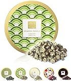 Tea Uniqo® Jasmintee Dragon Pearls - Tee Geschenk | Jasmin Drachenperle natürlich aromatisierter Grüntee lose in edler Geschenkdose | Glutenfrei - Vegan - Ohne Zusatzstoffen