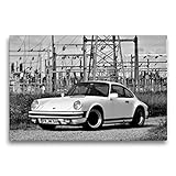 Premium Textil-Leinwand 75 x 50 cm Quer-Format Porsche 911 SC | Wandbild, HD-Bild auf Keilrahmen, Fertigbild auf hochwertigem Vlies, Leinwanddruck von Ingo Laue