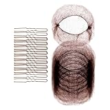 20 Stück atmungsaktives Haarnetz und 40 Stück U-Nadeln, atmungsaktiv, unsichtbar, Haar-Accessoires für Tanz, Kochen und Hochzeiten, elastisches Haarnetz