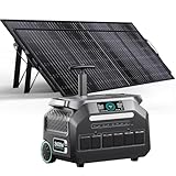 IEE 2400W Tragbares Kraftwerk P2400 mit 2 x 200W Solarmodulen, 2048Wh Solargenerator, LiFePO4-Akku, 1h Schnellladung, APP, 16 Anschlüsse, Tragbares Kraftwerk für Camping und Camper