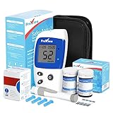 Preview Blutzuckermessgerät set mit zucker Teststreifen x 50 und Lanzetten x 50 Stechhilfe mmol/L einfache Diabetes Test für zu Hause Selbstkontrolle des Blutzuckers