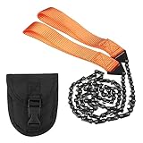 Überlebenskettensäge, Handkettensäge, Survival Chainsaw, Hand Chain Saw, Tragbare Taschensäge, Taschenkettensäge Drahtsäge mit Aufbewahrungstasche, Für Outdoor-Notfälle, Reisen, Camping, Wandern