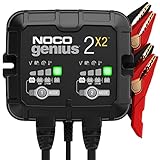 NOCO GENIUS2X2, 4A (2A/Bank) Ladegerät, 6V/12V Batterieladegerät, Erhaltungsladegerät und Desulfator mit Temperaturkompensation