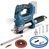 15000 PSI Akku Fettpresse mit Dosierfunktion Kompatibel mit Makita 18V Akku, 160g/min Elektrisch Fettpresse Kit mit LED, Bürstenloser Motor, 3 Mundstück, 100cm Schlauch für Landwirte,Maschinenbediener