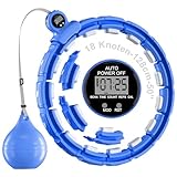 Sonkoloro Smart Weighted Hula Hoop for Adult Weight Loss with Body Tape Measure Attachment (Blue)