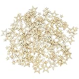 DLUSZERT 600 Stück Holzsterne Scheiben, Mix Holz Sterne Deko, Unvollendete Holzsterne Rahmen zum Basteln, Kleine Sterne Holzverzierung, Dekosterne für Weihnachten Hochzeit Party DIY 2 Größen（2.5/1cm）