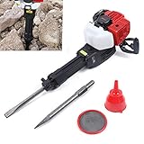 52CC 2-Takt Benzin Abbruchhammer 44mm Einzylinder Meißelhammer Schlaghammer Stemmhammer Demolition Hammer,1.9KW/6500r/min, 1500Bpm