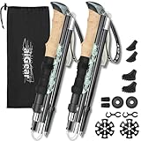 aiGear Premium Wanderstöcke | 2 Pack | Ultraleicht Verstellbare 7075 Aluminium Trekkingstöcke | mit Quick Lock System | für Gehen Trekking Wandern | (105-125cm)