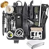 Survival Kits 30 in 1 Outdoor Camping Notfall ausrüstung für Außen Wandern Wildnis Bushcraft Coole Gadgets mit Messer kompass Armband Taschenlampe