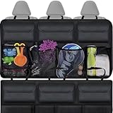 Retoo Kofferraum Organizer Auto, Autositz Organizer, Aufbewahrungstasche Storage Bags 89,5 x 35 cm, Hängende Rücksitz Organizer, Kofferraumtasche mit teilbaren Modulen für SUV, Kombi, Bus, Schwarz