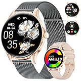 LIGE Smartwatch Damen 2025 mit Telefonfunktion, 1,32'' AMOLED Display Smart Watch, Elegante Armbanduhr, IP68 Wasserdicht, 100+ Sportmodi Fitnessuhr, Schrittzähler, Frauengesundheit für iOS Android