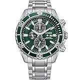 CITIZEN Herren Chronograph Eco-Drive Solar Armbanduhr aus Edelstahl mit Edelstahl Armband - Promaster Marine - CA0820-50X