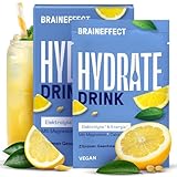 BRAINEFFECT Hydrate Drink Elektrolyte ohne Zucker 20 Sachets Box - isotonisches Getränke Pulver zur Hydration nach dem Sport oder als Mittel bei Kater