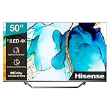 Hisense 50U7QF QLED 126cm (50 Zoll) Fernseher (4K ULED HDR Smart TV, HDR 10+, Dolby Vision & Atmos, Full Array Local Dimming, WCG, USB-Recording, Ultra Slim Design, Mittelstandfuß, Alexa Built-in)