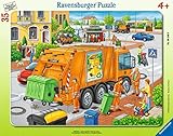 Ravensburger Kinderpuzzle - 06346 Müllabfuhr - Rahmenpuzzle für Kinder ab 4 Jahren, mit 35 Teilen