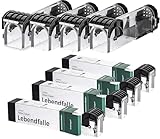 Kroningen Lebend Mausefalle – 4er Pack Wiederverwendbare Rattenfalle lebend & Wühlmausfalle – Mausefalle für drinnen & draußen – Mäuse lebend fangen – Humane Falle gegen Ratten, Mäuse & Wühlmäuse