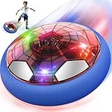 Spider Hover Ball Air Power Fußball Geschenke für Jungs Indoor Fussball mit LED Leucht Schwebender Luftkissen Ball Kickerbälle Eishockey Spiele Kinder Spielzeug ab 3 4 5 6 7 8 9 10 Jahre Junge Mädchen