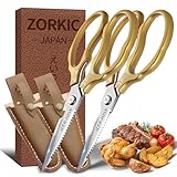 Küchen Schere Edelstahl Multifunktionale Scharf Rostschutzbeschichtung Schneide Für Japanische Küche Und Schwere Geflügel, Dazu Bestimmt Fisch, In Fleisch, Hühnerknochen Und Truthahn Zu Schneiden