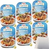 Buss Cevapcici Pikante Hackfleischröllchen mit Balkangemüse und Reis Fertiggericht 6er Pack (6x300g Packung) + usy Block