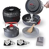 CAPRICORN HELD Camping Kochgeschirr Kochset Outdoor Geschirr Topfset Campinggeschirr 2 Personen Set Campingtöpfe Gaskocher