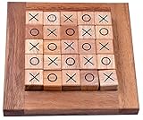 Tic-Tac-Toe - Tic Tac Toe - Legespiel - Strategiespiel im Holzrahmen