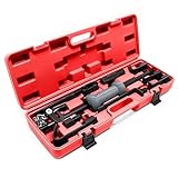 Wiltec Universal Ausbeulwerkzeug 11-TLG., Ausbeulsatz mit Schlaghammer Gleithammer und Zubehör, Ausbeulhammer zum Dellen Ausbeulen