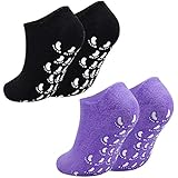 Jinlaili 2 Paar Feuchtigkeitsspendende Gelsocken, Feuchtigkeitsspendende Gel Socken mit Vitamin und Öl infundiert, Feuchtigkeitssocken, Gel Spa Socken Zum Reparieren und Erweichen Trockener Haut (B)