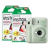 Fujifilm Instax Mini 12 Sofortbildkamera mit 40 Aufnahmen, Minzgrün